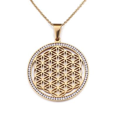 China Women's Jewelry Necklaces Mothers Day Jewelry Unique Gift Diamond Big Pendant Stainless Steel Mothers Necklace for sale