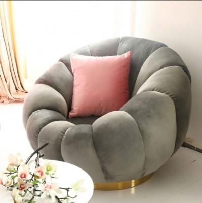 China Creative Comfortable Pumpkin Single Seat Sofa Chair Children's Lazy Sofa Leisure Living Room Velvet Sofa (The Other) Modern Fashion Wholesale Adjustable for sale