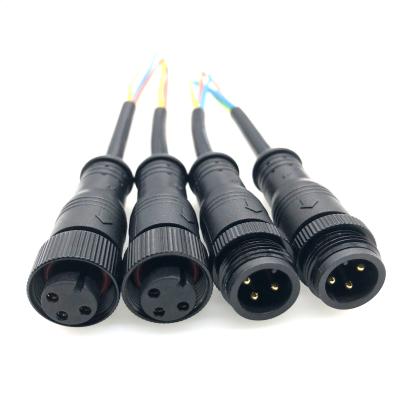 China Automotive Connector 3P IP67 Waterproof LED Solid Terminal M16 High Power Outdoor Waterproof Male And Female Socket for sale