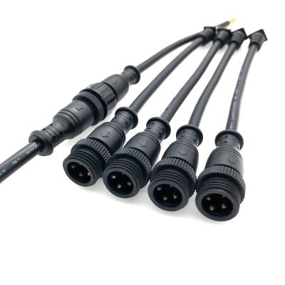 China Automotive waterproof m15 sensors cable male and female waterproof connector cable LED lighting power plug terminal ip67 waterproof cabl for sale