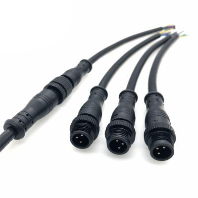 China M12 Sensors M12 Metal 3p Male Connector Male Connector Female Connector Wire and Cable Automotive Waterproof Outdoor Cable for sale