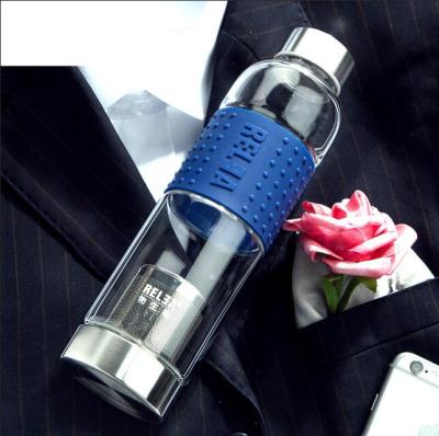 China RELEA Wholesale 550 ml BPA free glass tea drinking infuser water bottle for sale