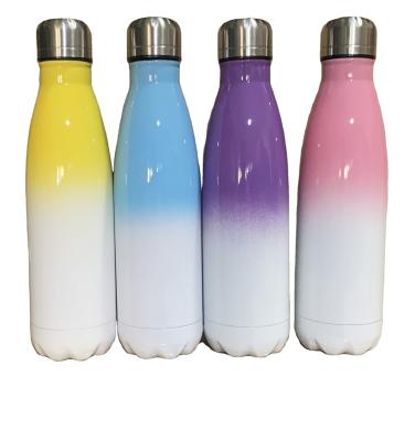 China Stainless Steel Insulated Thermos Flask Sublimation Cola Shaped Travel Drinking Water for sale