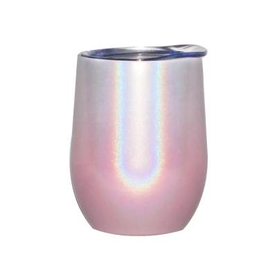 China Stainless Steel Insulated Wine Tumbler Rainbow With Lid Customizable Beer Mugs en venta