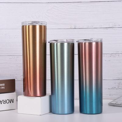 China Hot selling 20 oz stainless steel tumbler double wall insulated straight wine tumbler with lids and straws for sale