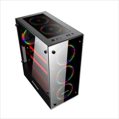 China With Side Panel Window Gaming Computer PC Case Low Moq Plastic Desktop PC Case for sale