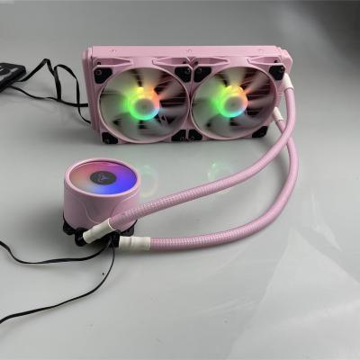 China New Computer Case 240 CPU Cooler Intel AMD CPU Liquid Water Cooler With Dual 120mm ARGB Fans for sale