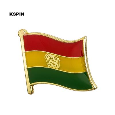 China Europe Bolivia Flag Badges on Pin Brooch Lapel Pins Backpack Badge Custom Logo for sale