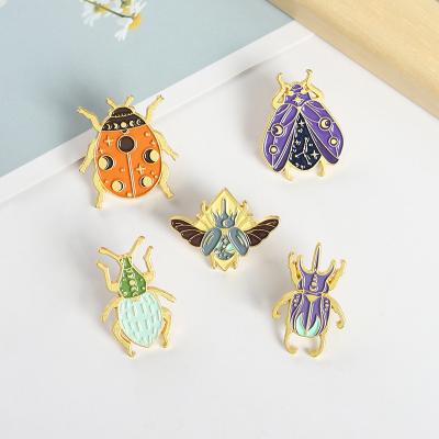 China Europe New Products Soft Insect Animal Enamel Pins Biology Badges With Rubber Back for sale