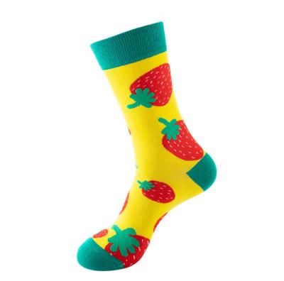 China FRUIT PATTERN CREW MEN'S PURE COTTON SOCKS for sale