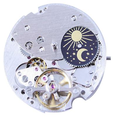 China China ML7101 Dual Watch Replacement Time with Sun and Moon 22 Jewelry Balance Bridge Silver Automatic Movement for sale