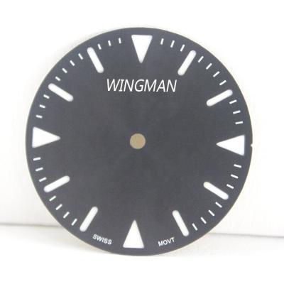 China Diamond Shape Super Luminous Stick Black Diamond Shape Watch Parts Sand Index Swiss Movement Watch Dial for sale