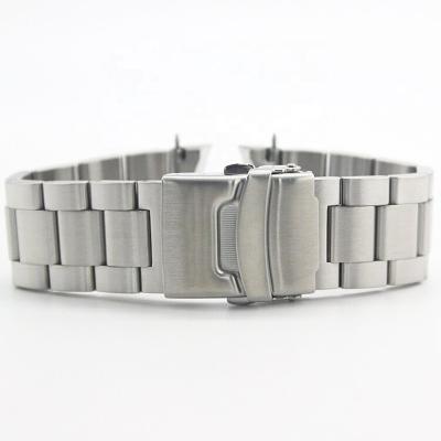 China Stainless Steel Screw Links Wrist Slip Flip Lock Deployment Clasp Buckle Watch Band Strap Fasten Solid Curved End for sale