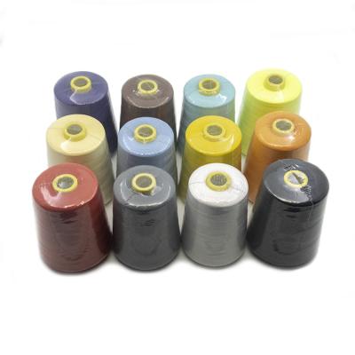 China Low shrinkage factory price 100% polyester dyeing seam thread 40/2 8000 yards coser hilos for sale