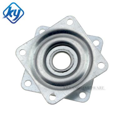 China Modern 2 Inch Square Zinc Plated Gray Sliver Full Ball Turntable Bearing Lazy Susan Swivel Plate for sale