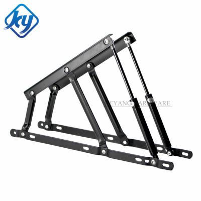 China Modern Space Saving Hardware Metal Bed Frame Brackets Bed Storage Gas Piston Lift Mechanism for sale