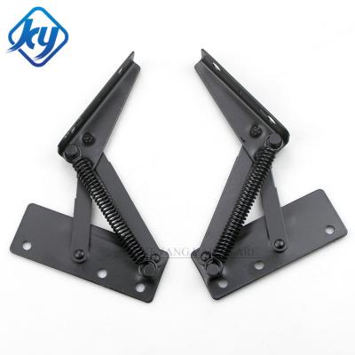 China Modern Iron Furniture Hinges Part Sofa Bed Storage Ottoman Hinge With Spring for sale