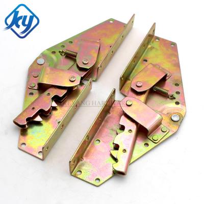 China Modern Metal Color Zinc Sofa Bed Furniture Hardware Adjustable 3 Gear Angle Mechanism Hinge for sale