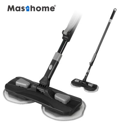 China Masthome Microfiber Mopping Flat Detachable Swivel Mopping Cleaning Spin Cleaner Wet and Dry for sale