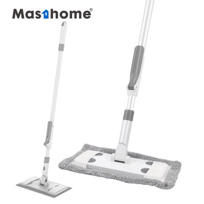 China Masthome Stocked 2020's Newly Design Microfiber Rotating Flat Telescopic Broom For Housework for sale