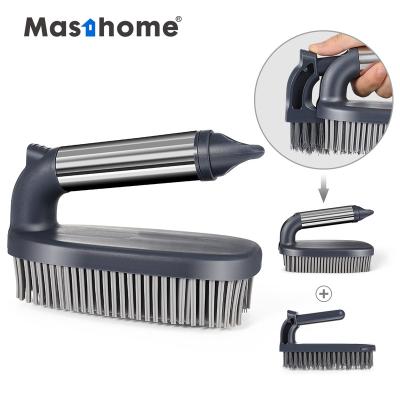 China Masthome 2021 New Viable Design Silicone Rubber Stainless Durable Soft Cleaning Floor Brush TPR for sale