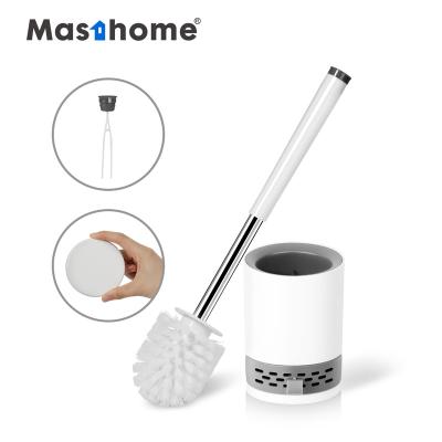 China Masthome 2021's New Sustainable Design White Stiffens High Quality Toilet With Small Plastic Clip And Plunger For Bathroom Cleaning for sale