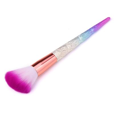 China Angular Blush Creative Novelty Synthetic Fiber Unicorn Contouring Brush Custom Cosmetic Soft Shaving Brushes for sale