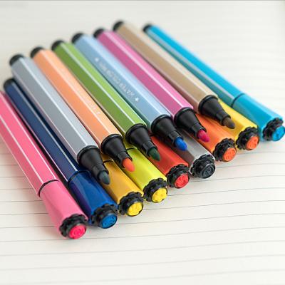 China Coloring Books Drawing DIY Doodling Crafts 24 Colors Kids Watercolor Markers With Stamps Art Markers Pens Graffiti Pen Washable Colorful Marker Pens Set for sale