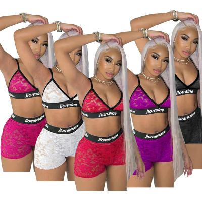 China 2021 hot sale sexy two pieces antibacterial lace up underwear bra and shorts set sexy underwear women lingerie set lingerie for sale