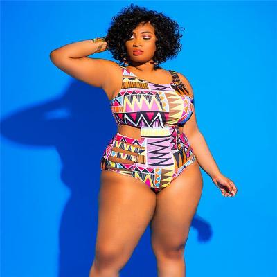 China Wholesale MOQ low back swimwear women swimwear sexy Africa print swimwear U cut one piece swimwear plus size bikini swimwear for sale