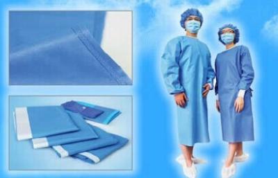 China Tela não tecida médica azul não tecida descartável dos PP para a roupa descartável do hospital à venda