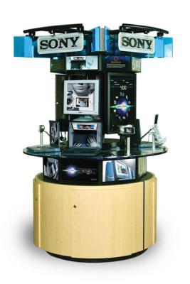 China Customizable floor display stands for shopping malls electronic devices displays for sale