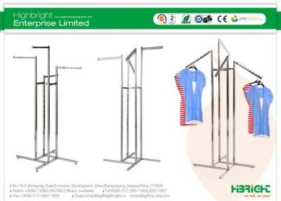 China Clothes Display Racks 4 Way Arms Chrome Series HBE-GS-1 for sale