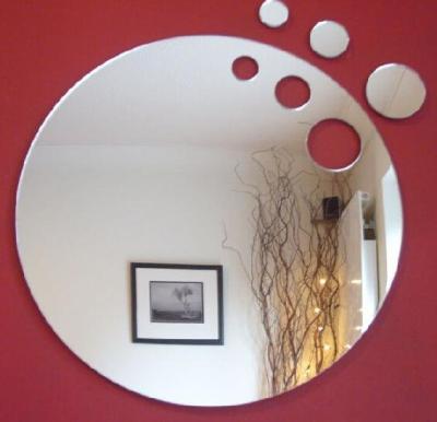 China Custom Shape Mirror Acrylic Sheet With Holes For Home Decorative for sale