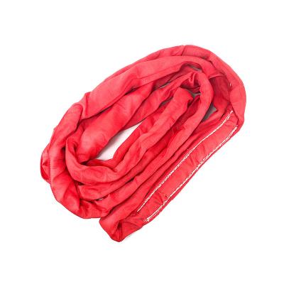 China 1T 5T 10T 20T Polyester Round Sling Soft Round Tubular Webbing Sling For Lifting Round for sale