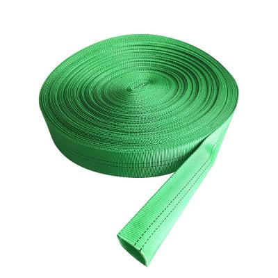 China High Tenacity Recycled Polyester Soft Webbing Tape 100% Industrial High Tenacity Yarn Round Sling Webbing Belt for sale