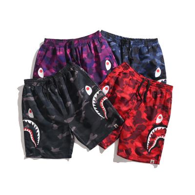 China 2022 summer QUICK DRY new Bape shorts unisex shark monkey camouflage unisex sports beach casual men and women the same shorts for sale