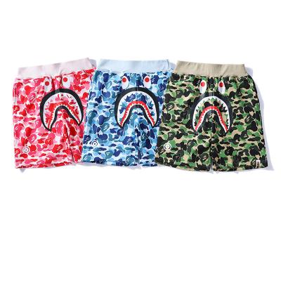 China 2022 QUICK DRY Best Selling Bape Shorts Casual Street Fashion Shark Camouflage Shading Bermuda Unisex Beach Short Pants for sale