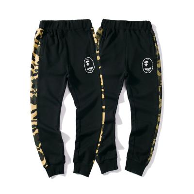 China 2022 QUICK DRY summer and Autumn New BAPE pants camouflage side line fashion youth unisex casual cotton color thin pants for sale