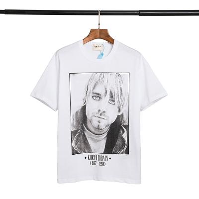 China Anti-Wrinkle Fear Of God Rock Character Print Printed High Street Hip Hop T-shirt Short Sleeve Shirts for sale