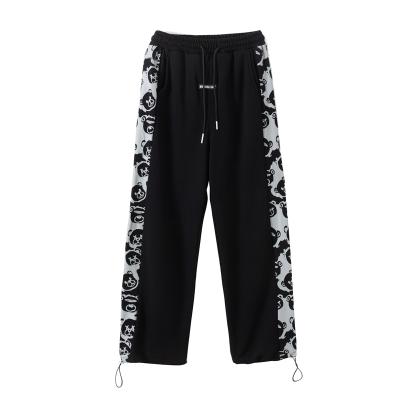 China Custom Design Anti-Static Thick Thermal Mens Cargo Sweatpants Mens Fleece Joggers Simple Printing 100% Cotton Joggers for sale