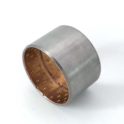 China Building Material Shops Wholesale Products Cast Steel-Copper Alloy Bushing Solid Inlaid Bimetal Flange Oil Free Bushing for sale