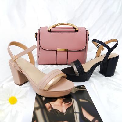 China 2021 OEM Buckle Strap Sandal Fashion Trend Strappy Heels Summer Ladies Women Stripper Shoes Chunky Heels Platform sandalias de mujer for sale