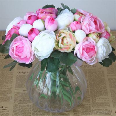 China Low Price Good Quality Artificial Silk Flowers Bouquet Peony Home Wedding Decoration for sale