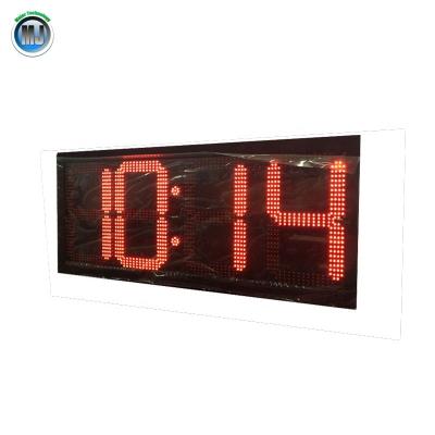 China Waterproof IP65 Large Digit 16inch LED Time and Temperature Display Remote Control Outdoor Digital Clock with Temperature for sale