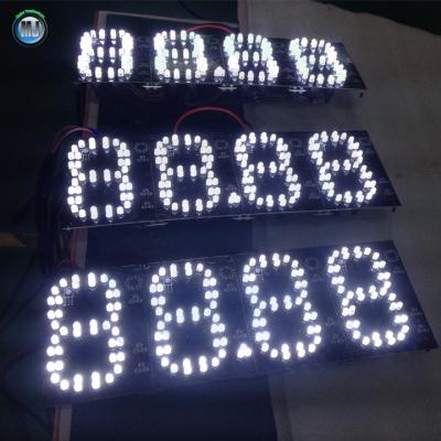 China Progorma Price 4inch 88.88 White 7 Segment LED Fuel Price Sign for sale