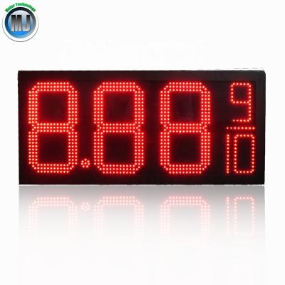 China Outdoor Double Side Waterproof Red Remote Control Display High Brightness LED Gas Price Sign For Gas Station for sale