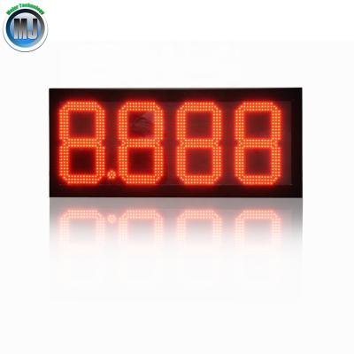 China Gas Station Control IP65 Wireless Waterproof 12Inch Gas Price LED Sign With Metal Cabinet for sale