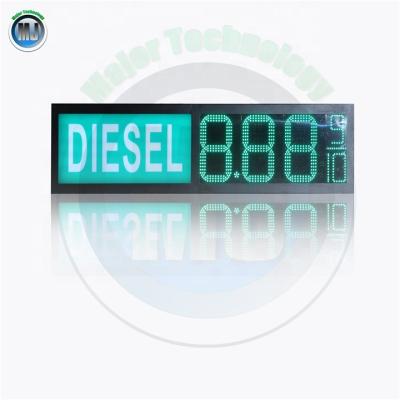 China Franco Camion remote control exterior petrol station gas station display rf gas price sign board with left light box for sale