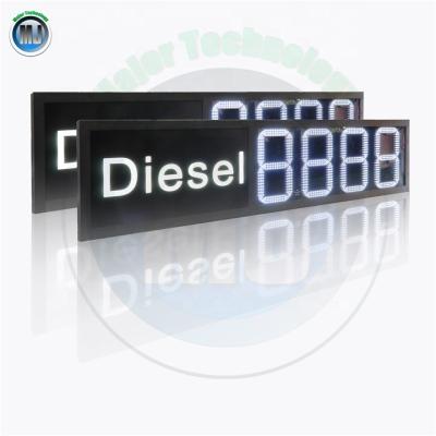 China Outdoor Dual Side Waterproof Gas/Oil Station Price Display Remote Control Led Display Screen With Top Light Box for sale